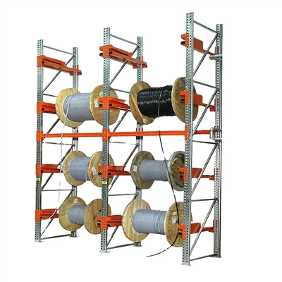 Heavy Duty Hlau Cable Reel Rack Rau Warehouse Reel Kab Rack System
